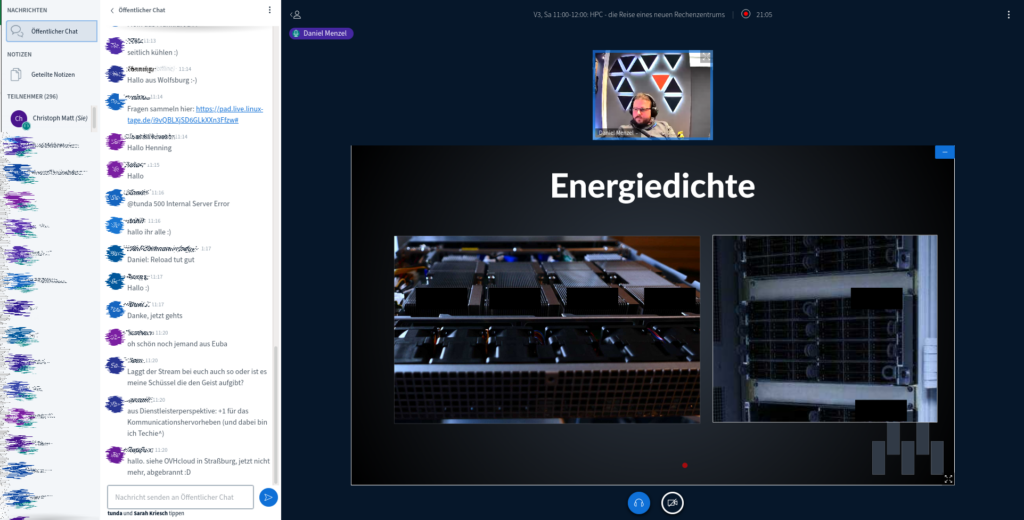 CLT2022 Screenshot: Vortrag "HPC - die Reise eines neuen Rechenzentrums"